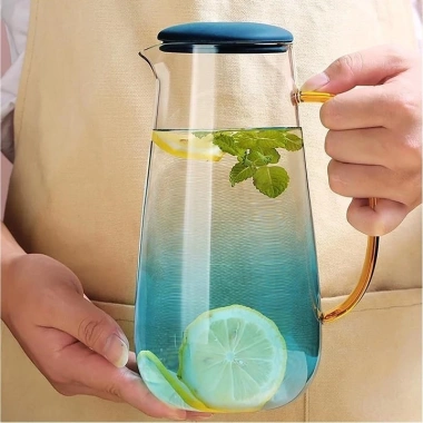 Bình thủy tinh chịu nhiệt 1.3L Quai vàng, nắp silicone cao cấp - Giá chỉ 95.000₫ 6 Bình thủy tinh chịu nhiệt 1.3L Quai vàng, nắp silicone cao cấp - Giá chỉ 95.000₫ 6