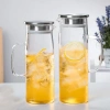 Bình thủy tinh chịu nhiệt có quai cầm, nắp inox - Đựng nước 1L Giá ưu đãi 115.000₫ 2