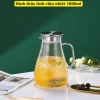 Bình thủy tinh đựng nước 1.8L họa tiết nhám sần + 6 cốc HMT 385ml borosilicate - Giá chỉ 150.000đ 3