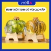 Bình thủy tinh đựng nước có vòi kèm chân gỗ, dung tích 3-5L, bình ngâm rượu lắp gỗ bần - giảm giá 289k
