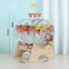 Bình thủy tinh đựng nước có vòi kèm chân gỗ, dung tích 3-5L, bình ngâm rượu lắp gỗ bần - giảm giá 289k 8