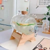 Bình Thủy Tinh Đựng Nước Vòi và Chân Gỗ 1L 3L Bình Ngâm Hoa Quả Cao Cấp Giá 159k 7