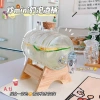 Bình Thuỷ Tinh Đựng Rượu 1L Nước Có Vòi + Kệ Gỗ - Giá Ưu Đãi 148k 5