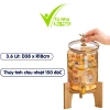 Bình Thủy Tinh Hổ Phách GD25 - Vòi Khóa, Đế Gỗ, Họa Tiết Sang Trọng, Giá 248k 4