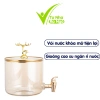 Bình Thủy Tinh Hổ Phách GD25 - Vòi Khóa, Đế Gỗ, Họa Tiết Sang Trọng, Giá 248k 5