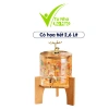 Bình Thủy Tinh Hổ Phách GD25 - Vòi Khóa, Đế Gỗ, Họa Tiết Sang Trọng, Giá 248k 7