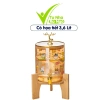 Bình Thủy Tinh Hổ Phách GD25 - Vòi Khóa, Đế Gỗ, Họa Tiết Sang Trọng, Giá 248k 8