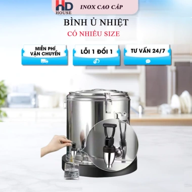 Bình ủ giữ nhiệt inox 100% đồ dùng bếp sang, giữ ấm lâu, giá chỉ 460k