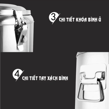 Bình ủ trà Inox 304 cách nhiệt 3 lớp 20-50L, giữ nóng/lạnh cả ngày - Giá ưu đãi 235k 4