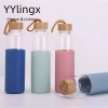 Bình Uống YYLINGX 500ml Thủy Tinh Nắp Chống Rò Rỉ Silicon Tay, Tái Dụng, 143.220₫