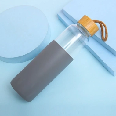 Bình Uống YYLINGX 500ml Thủy Tinh Nắp Chống Rò Rỉ Silicon Tay, Tái Dụng, 143.220₫