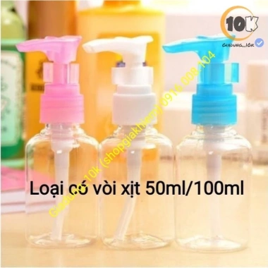 Bình xịt chiết dung tích 10‑100ml z14 - Giá chỉ 7.390₫, phù hợp mỹ phẩm, hóa chất