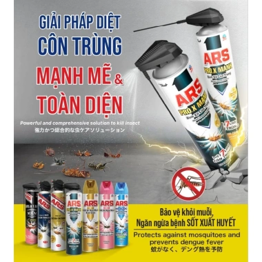 Bình Xịt Côn Trùng ARS Không Mùi 600ml - Diệt sâu bọ hiệu quả, an toàn, giá chỉ 62.000 VND