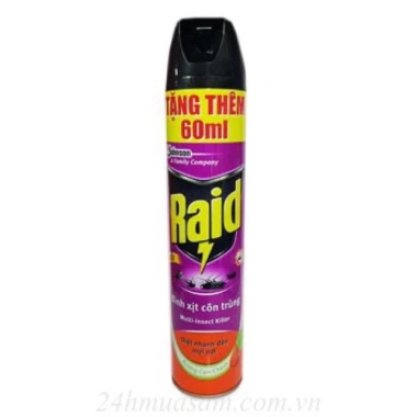 Bình xịt côn trùng Raid 600ml - Diệt muỗi nhanh, an toàn, giá chỉ 46.000 VND 6