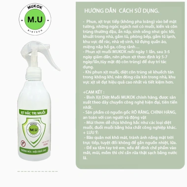 Bình Xịt Diệt Muỗi Mukok Biotech An Toàn, Hiệu Quả, Hương Thơm Dễ Chịu - 75.000 VND 3