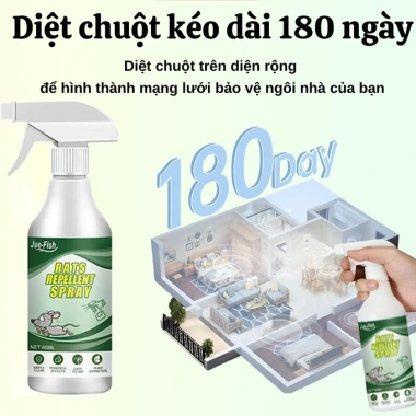 Bình Xịt Đuổi Chuột và Côn Trùng Rats Repellent 350ml - Chiết Xuất Thảo Mộc An Toàn, Siêu Hiệu Quả, Giá 45k