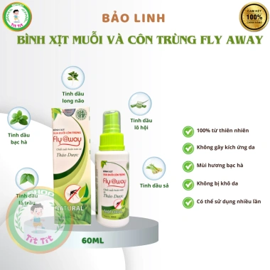 Bình Xịt Đuổi Muỗi Fly Away 60ml - Hiệu Quả, Giá Chỉ 32.900 VNĐ, Giảm Đến 18% Bình Xịt Đuổi Muỗi Fly Away 60ml - Hiệu Quả, Giá Chỉ 32.900 VNĐ, Giảm Đến 18%