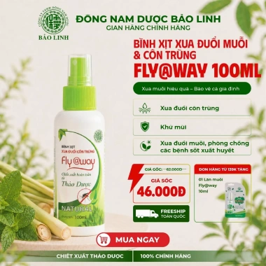 Bình xịt đuổi muỗi Flyaway Bảo Linh – Chiết xuất thảo dược, an toàn cho bé, 32.000₫ 2