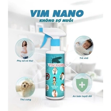 Bình xịt đuổi muỗi Vim Nano - Đánh bay muỗi, côn trùng - Giá chỉ 63.000 VND