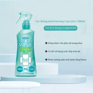 Bình xịt kháng khuẩn 200ml - Ngừa muỗi cắn, bảo vệ da nhạy cảm, liên tục 2