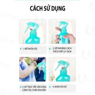 Bình xịt kháng khuẩn 200ml - Ngừa muỗi cắn, bảo vệ da nhạy cảm, liên tục 7