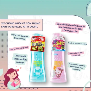 Bình xịt kháng khuẩn 200ml - Ngừa muỗi cắn, bảo vệ da nhạy cảm, liên tục 8