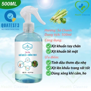 Bình xịt khử khuẩn 500ml tinh dầu sả chanh THẢO NGUYÊN - Diệt vi khuẩn, thơm mát, giá chỉ 125.000đ 2