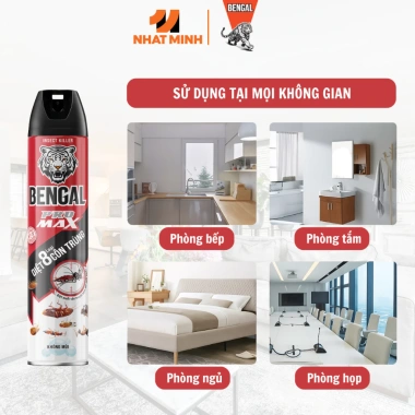 Bình xịt muỗi Bengal Pro Max 500ml - Diệt 8 loại côn trùng, an toàn cho gia đình, giá ưu đãi 76.000₫ 6