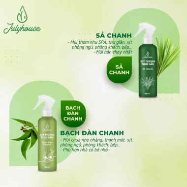 Bình xịt phòng JULYHOUSE 280ml tinh dầu Sả Chanh, Bạc Hà, Bạch Đàn Chanh, Quế, Oải Hương - Giá ưu đãi 157.000₫ 5