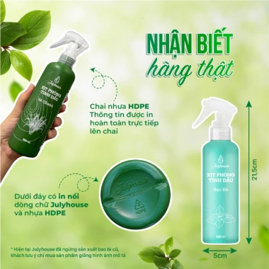 Bình xịt phòng JULYHOUSE 280ml tinh dầu Sả Chanh, Bạc Hà, Bạch Đàn Chanh, Quế, Oải Hương - Giá ưu đãi 157.000₫ 8