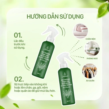 Bình xịt phòng tinh dầu Julyhouse AZAGOHN 280ml/50ml - Đuổi muỗi, kiến, côn trùng, khử mùi, ba khoang, giá 151.543 VND 3
