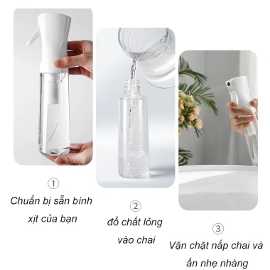Bình Xịt Phun Sương Áp Suất Cao 200/300/500ml - Dưỡng ẩm da mặt, tiện du lịch, giảm giá