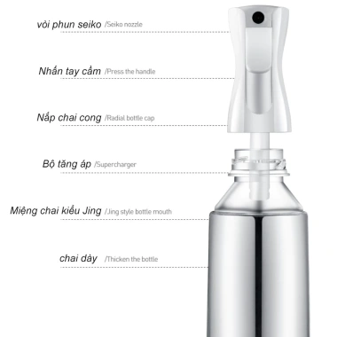 Bình Xịt Phun Sương Áp Suất Cao 200/300/500ml - Dưỡng ẩm da mặt, tiện du lịch, giảm giá