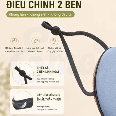 Bịt mắt 2 mặt nóng lạnh HI-SLEEP - Thư giãn, giảm căng thẳng, ngủ sâu, 55.000₫