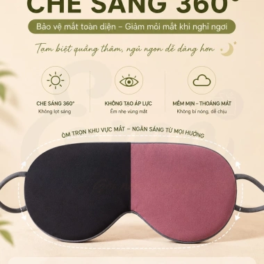Bịt mắt 2 mặt nóng lạnh HI-SLEEP - Thư giãn, giảm căng thẳng, ngủ sâu, 55.000₫