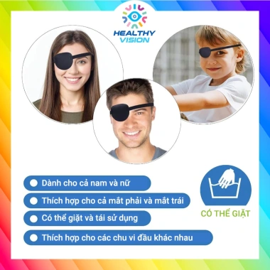 Bịt mắt 3D Healthy Vision #29 điều chỉnh nhược thị, viễn thị, dây co giãn 99.000đ