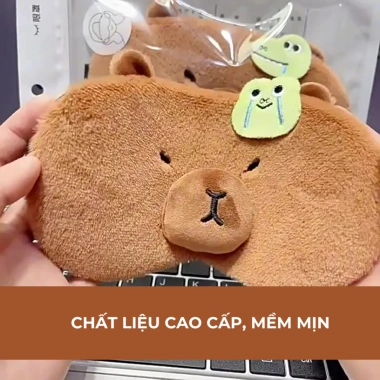 Bịt mắt bông Capybara mặt nạ ngủ kèm gel làm mát - Giá chỉ 50.000 VNĐ