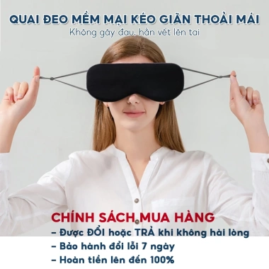 Bịt mắt ngủ 2 mặt nóng lạnh, quai điều chỉnh thông minh, che sáng giảm căng thẳng - Giá chỉ 52.000₫