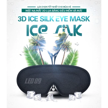 Bịt mắt ngủ 3D công nghệ lụa mát lạnh, thoáng khí, không hầm bí - Giá chỉ 99.000đ