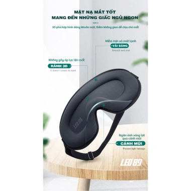 Bịt mắt ngủ 3D công nghệ lụa mát lạnh, thoáng khí, không hầm bí - Giá chỉ 99.000đ 5