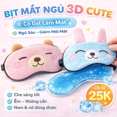 Bịt Mắt Ngủ 3D Cute Capybara Túi Gel Nhiệt Độ Đa Dạng – Ngủ Sâu Không Mỏi Mắt, 19.500₫ 2