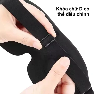 Bịt mắt ngủ 3D HomeyShop - chắn sáng 100%, mềm thoáng khí, dây vai điều chỉnh - 140k