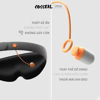 Bịt Mắt Ngủ Dây Cài Cosseal Chống Ồn Thư Giãn Cho Máy Bay, Du Lịch Văn Phòng 109k