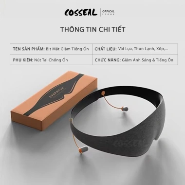 Bịt Mắt Ngủ Dây Cài Cosseal Chống Ồn Thư Giãn Cho Máy Bay, Du Lịch Văn Phòng 109k