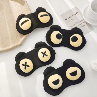 Bịt Mắt Ngủ Đen To Dễ Thương Ngộ Nghĩnh, Thích Hợp Cho Nghỉ Trưa và Du Lịch, Giá 32.500₫