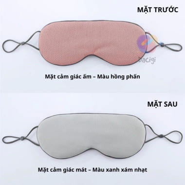 Bịt mắt ngủ hai mặt ấm mát, che sáng 360 độ, thoáng khí cho người mất ngủ, dân văn phòng, du lịch - 40.000 VND 6