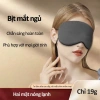 Bịt mắt ngủ hai mặt nóng lạnh lụa sữa mềm mịn, vải điểm nhỏ, chặn sáng ho - 42.140đ