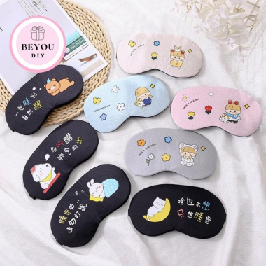 Bịt Mắt Ngủ Họa Tiết Hoạt Hình Cute, Mềm Mịn Thoáng Khí, Ngủ Ngon Không Chói Sáng