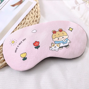 Bịt Mắt Ngủ Họa Tiết Hoạt Hình Cute, Mềm Mịn Thoáng Khí, Ngủ Ngon Không Chói Sáng 4
