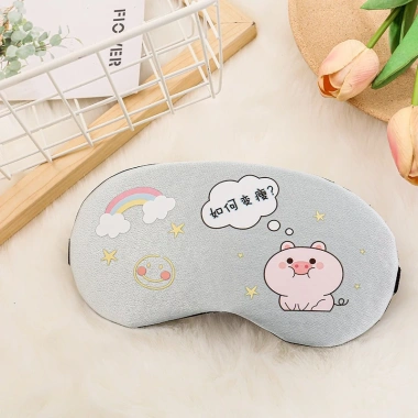 Bịt Mắt Ngủ Họa Tiết Hoạt Hình Cute, Mềm Mịn Thoáng Khí, Ngủ Ngon Không Chói Sáng 5